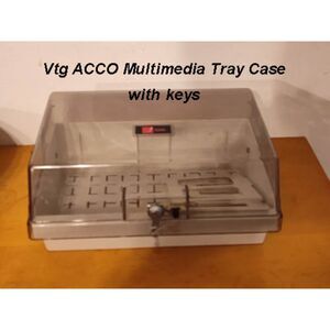 Vtg ACCO multimedia tray/case with keys
